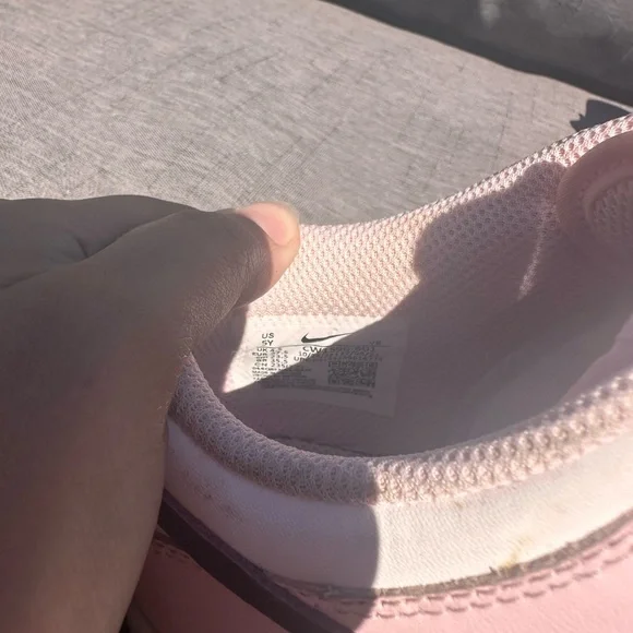 Nike Dunk Low Pink White with Maroon Swoosh - Picture 5 of 5